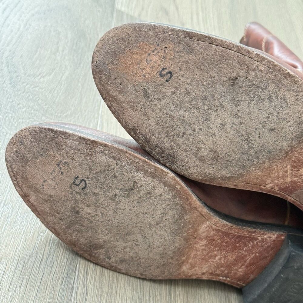 Justin Roper Boots Men 9.5D Classic Deerlite Roper Western Chestnut Marbled 3163 - Picture 10 of 15